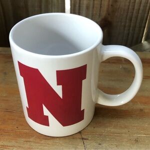 Nebraska Red & White Ceramic Coffee Mug Corn Huskers